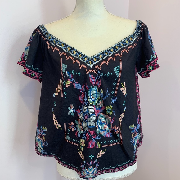 Flying Tomato Tops - Flying Tomato Cross Stitch Print Top (M)